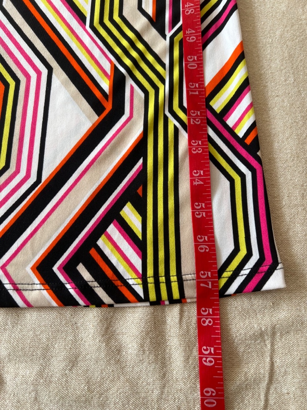 MSK Geometric Print Maxi Dress Sleeveless Spaghetti Strap Colorful size L NWT - Picture 8 of 9
